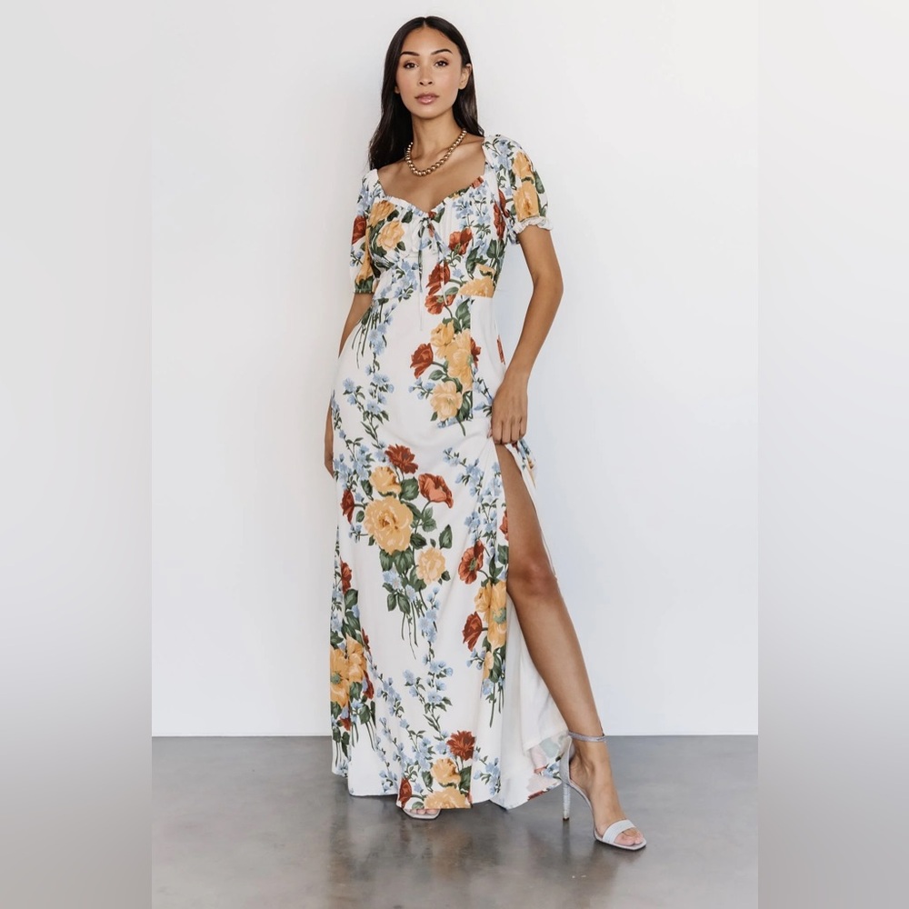 Baltic Born Angela Maxi Dress | Off White Multi - S